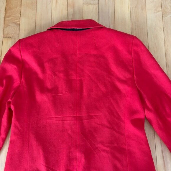 J. Crew Parke Blazer Women's 6 Red Wool blend Preppy Schoolboy Old Money Lined - Picture 9 of 14